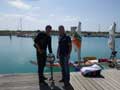 Antonio and Guiseppe with may new outboard